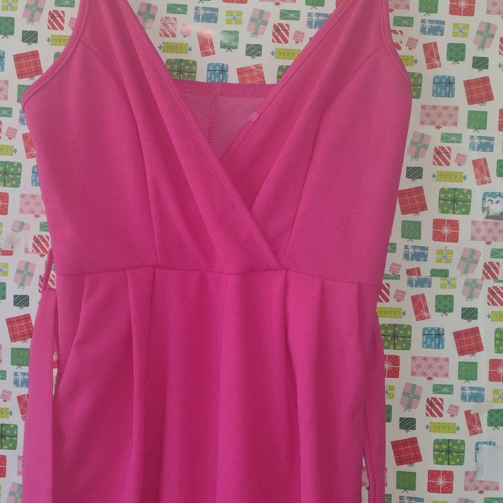 Vibrant Pink Sleeveless Jumpsuit